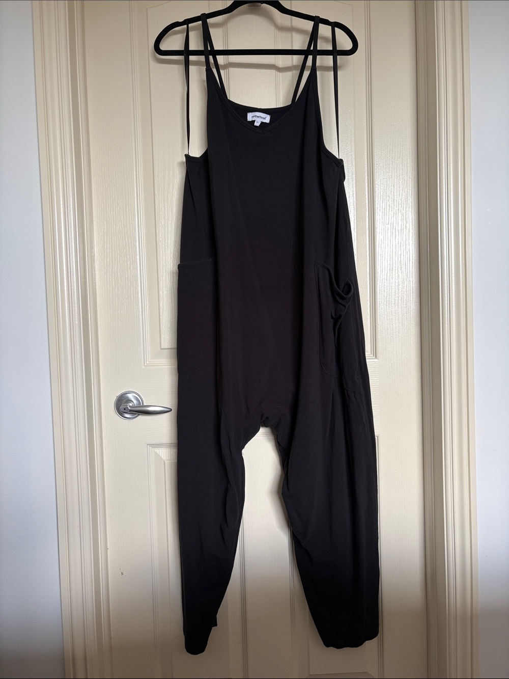 Black Women's Relaxed Jumpsuit with Straps
